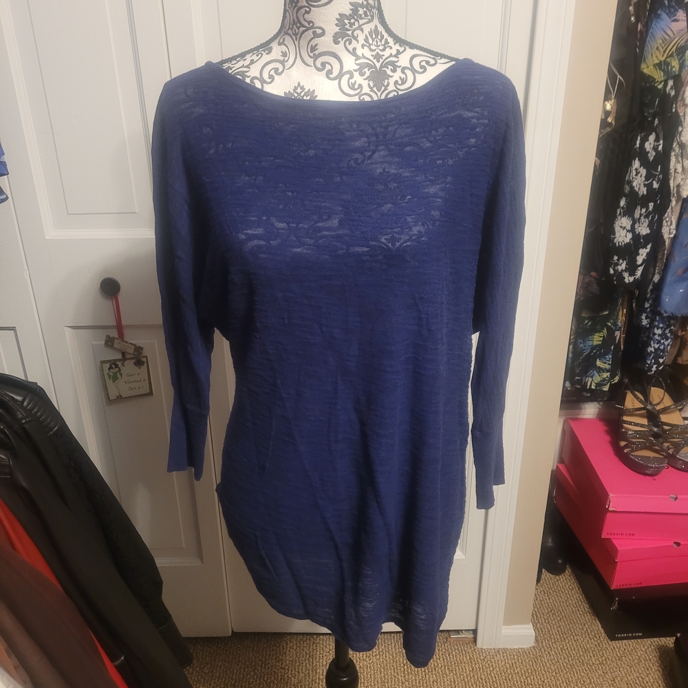 Express Navy Knit Top